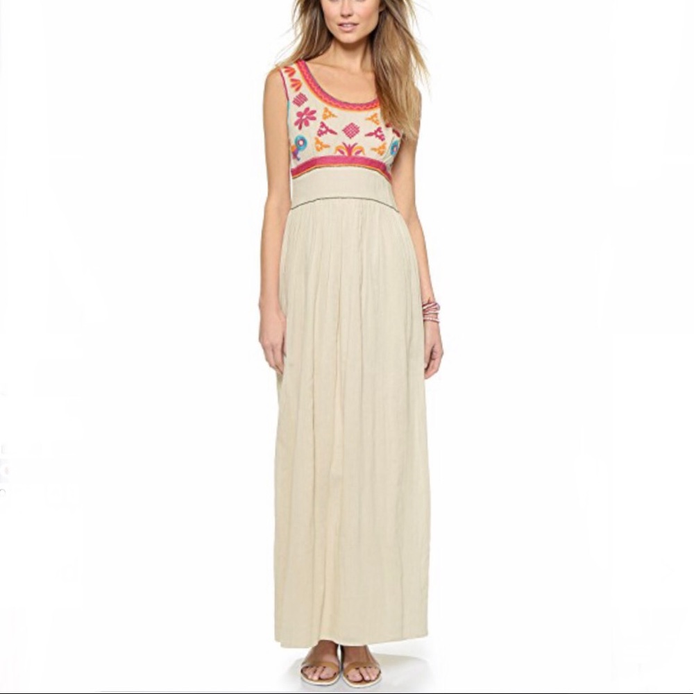 NWT Anthropologie Christophe Sauvat Palm maxi dres